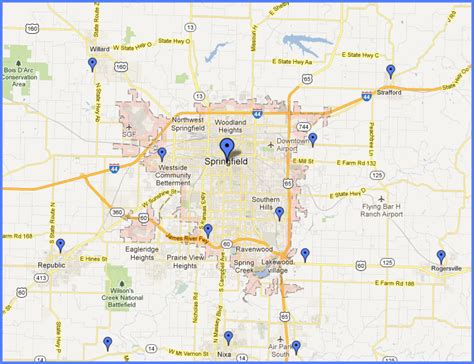 Springfield Illinois downtown map ~ mapsight