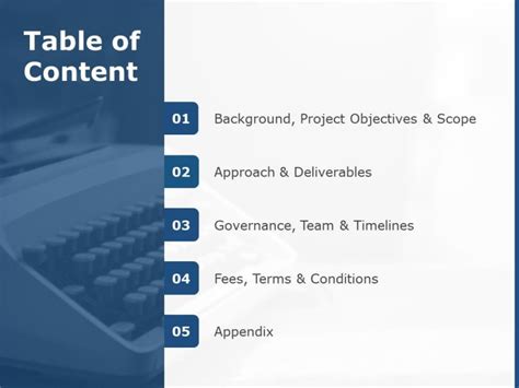 Table of Contents PowerPoint Template