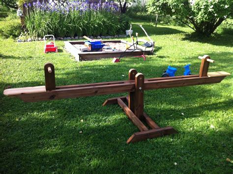 Seesaw #DIY! Free #plans at Ana-White.com | Backyard projects, Backyard ...