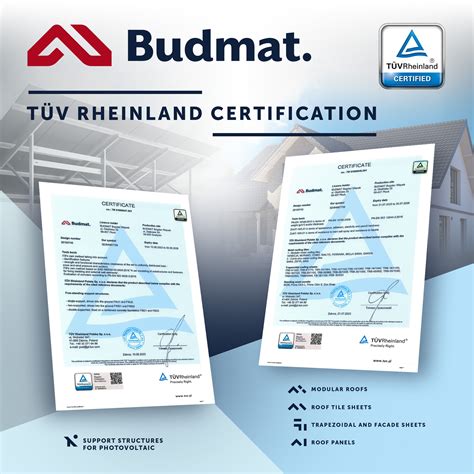 Budmat product quality confirmed by TUV Rheinland compliance ...