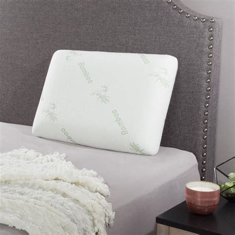 Lavish Home Bamboo Fiber Cover Memory Foam Standard Pillow-HW8911053 ...