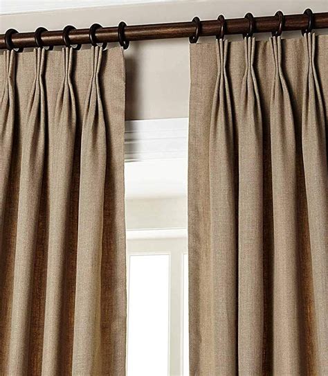 Silk n Drapes and More 100% Linen Pinch Pleated Lined Window Curtain ...