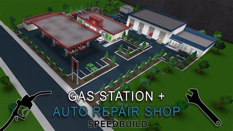 Roblox Bloxburg | Gas Station + Auto Repair Shop Speedbuild | Auto ...