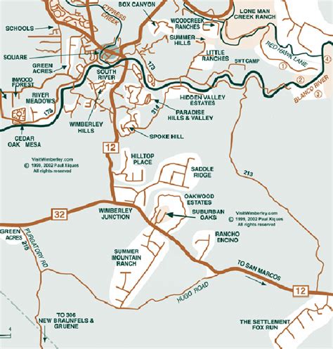 VisitWimberley.com - Area Map SE