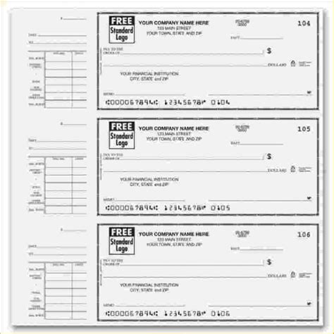 Free Check Stub Template Printables | Template Business