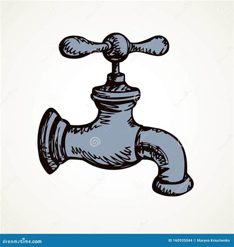 Retro Watertap Infographics Design Cartoon Vector | CartoonDealer.com ...