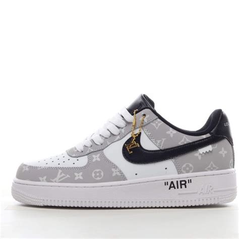 Louis Vuitton X Nike Air Force 1 Low White Grey Black