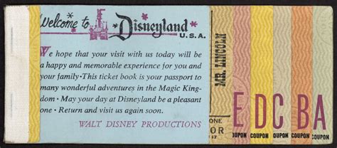 Vintage Disneyland Tickets: January 2012