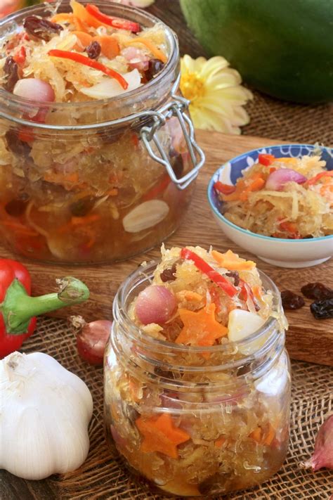 Atchara (Green Papaya Relish) - Foxy Folksy