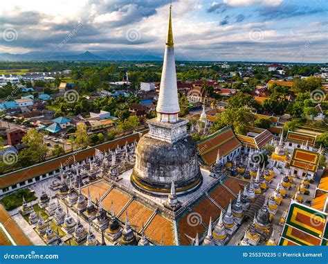 Aerial View of Wat Phra Mahathat Woramahawihan Temple in Nakhon Si ...