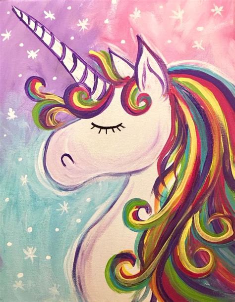 15+ Easy Unicorn Painting Ideas | Unicorn painting, Canvas painting diy ...