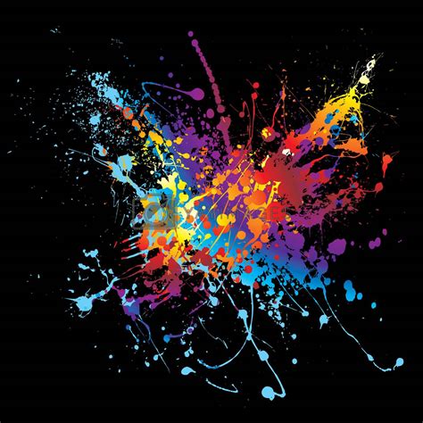 ink splatter rainbow black by nicemonkey Vectors & Illustrations Free ...