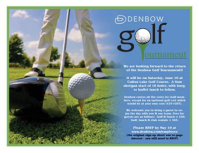 Golf Tournament Invitation - Denbow