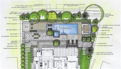 an architectural drawing shows the plans for a swimming pool and ...