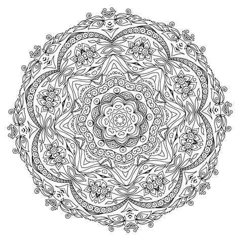 5 Free Printable Coloring Pages Mandala Templates Mandala Coloring ...