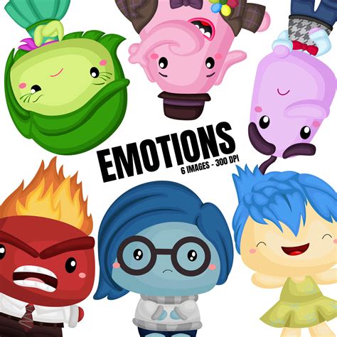 Emotions Clipart Feelings Clip art Cute Emotions Free | Etsy