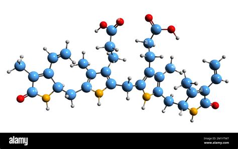 3D image of Urobilinogen skeletal formula - molecular chemical ...