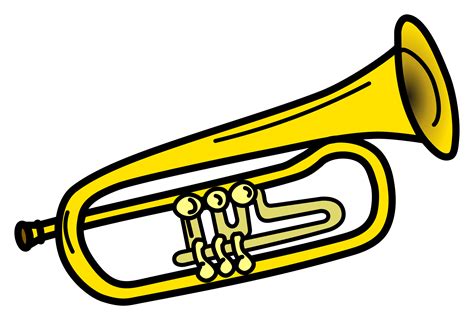 Clipart - trumpet coloured