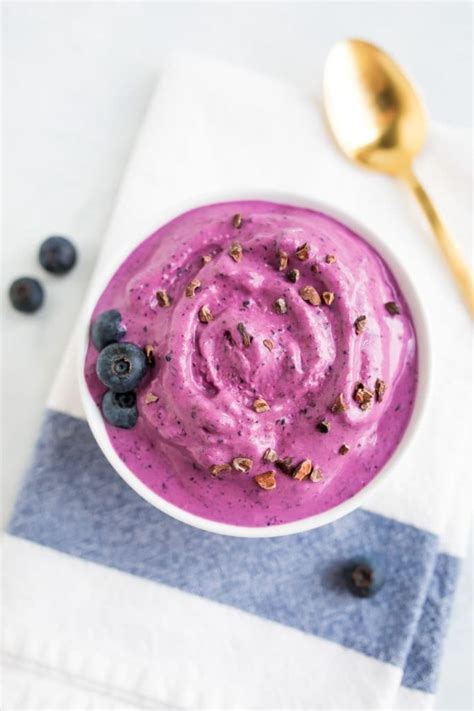 3-Ingredient Blueberry Frozen Yogurt - Eating Bird Food