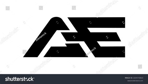 Black White Vector Illustration E Logo Stock Vector (Royalty Free ...