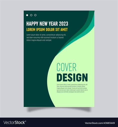 Book cover design template for new year Royalty Free Vector