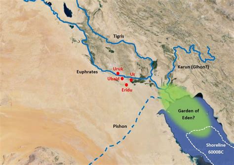 Biblical Garden Of Eden Location Map