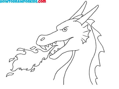 How to Draw a Fire Dragon - Easy Drawing Tutorial For Kids