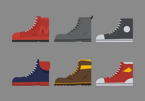 Sneakers, Boots and Shoes Side View 663568 Vector Art at Vecteezy