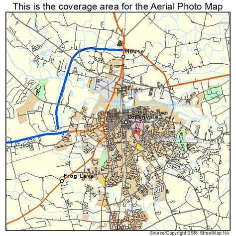 Aerial Photography Map of Greenville, NC North Carolina