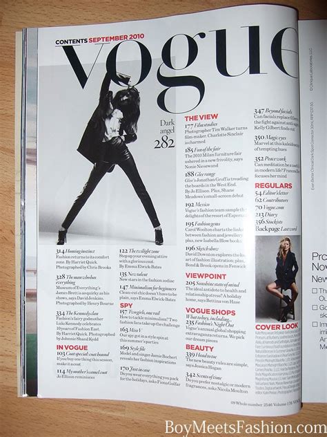 Rose Thompson AS Blog: Vogue Contents Page