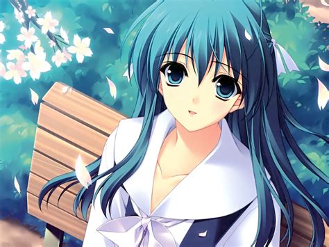 Blue Hair Anime Girl Wallpapers - Wallpaper Cave