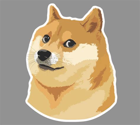 Doge Stickers | Doge dog, Dog drawing, Doge