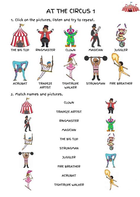 Circus Characters | Circus characters, Circus, Book of circus