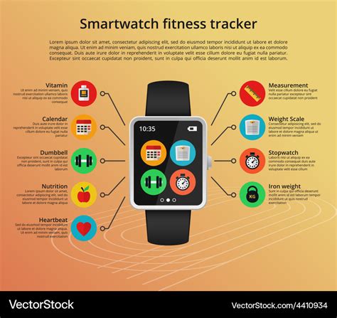 Smartwatch fitness tracker Royalty Free Vector Image