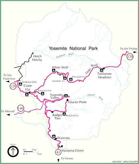 Map Of Hotels In Yosemite National Park - London Top Attractions Map