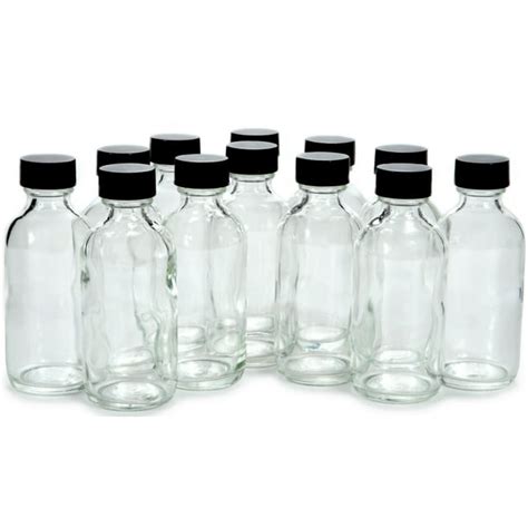 Vivalpex, 12, Clear, 2 oz Glass Bottles with Lids - Walmart.com ...