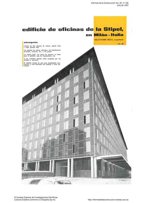 (PDF) Edificio de oficinas de la Stipel, en Milán, Italia