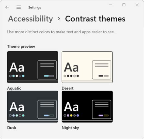 Contrast themes - Windows apps | Microsoft Learn