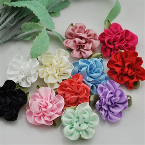 20pcs/lot Handmade Ribbon Flowers for decoration Wedding - RibbonBuy