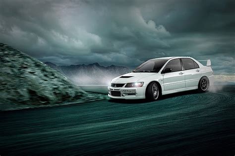 Free download | HD wallpaper: white sedan wallpaper, Mitsubishi, Lancer ...