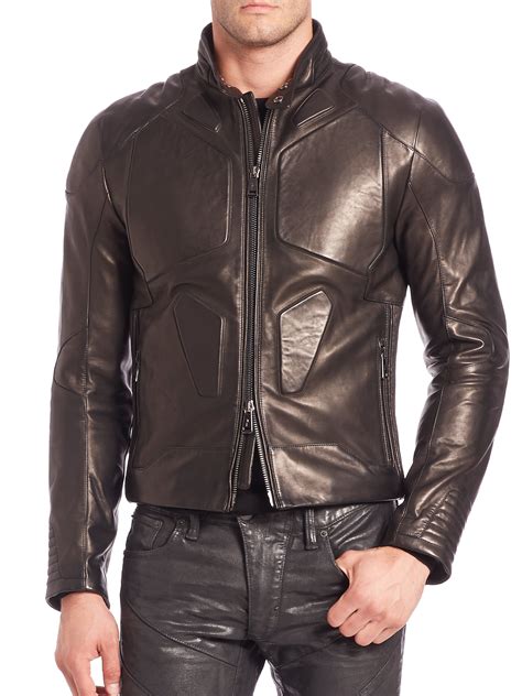 Lyst - Ralph lauren black label Leather Biker Jacket in Black for Men