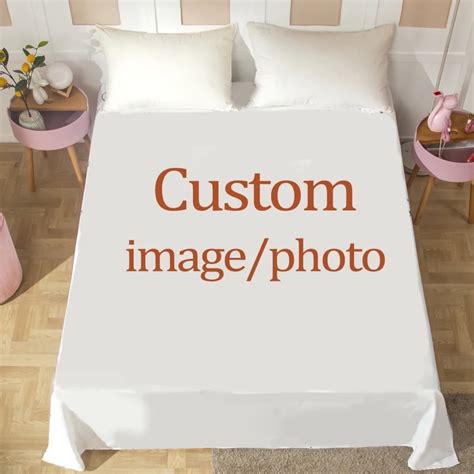 Custom Photo/design Bed Sheet Personalized Flat Sheet - Etsy