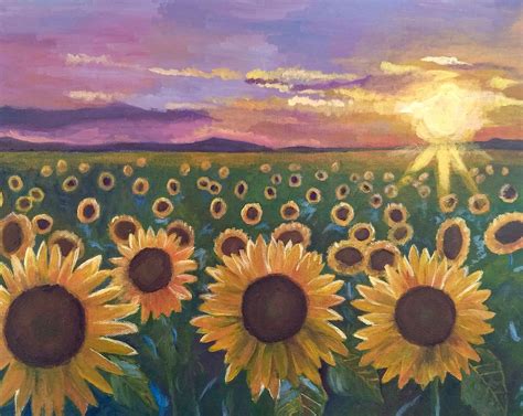 Sunflower Field Paintings