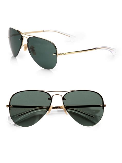 Lyst - Ray-Ban Original Polarized Aviator Sunglasses in Green