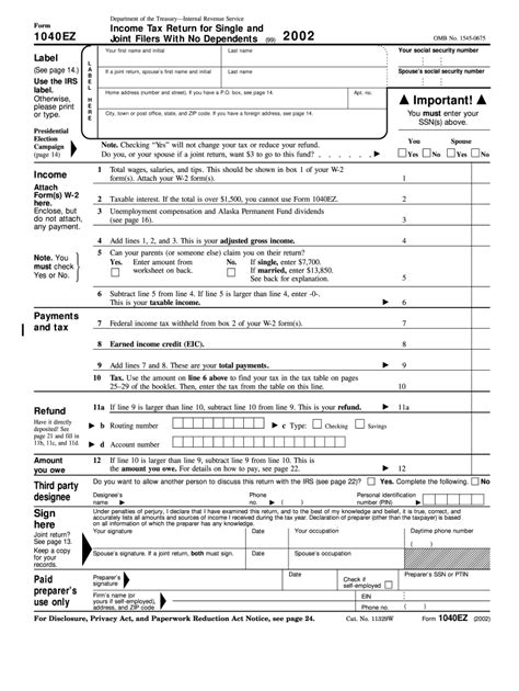 Is There A 1040 Ez Form For 2023 - Printable Forms Free Online