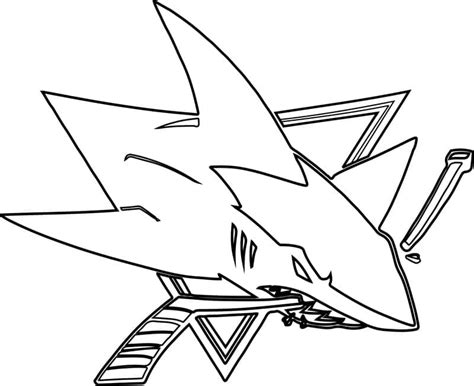 San Jose Sharks Logo coloring page - Download, Print or Color Online ...