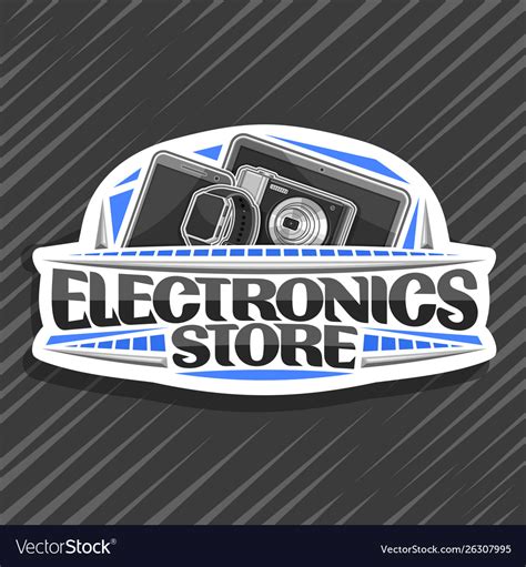 Logo for electronics store Royalty Free Vector Image