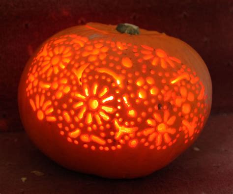 floral pattern pumpkin carving | Pumpkin carving, Pumpkin design ...