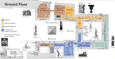 Museo del Louvre mappa - Mappa del museo del louvre (Île-de-France ...