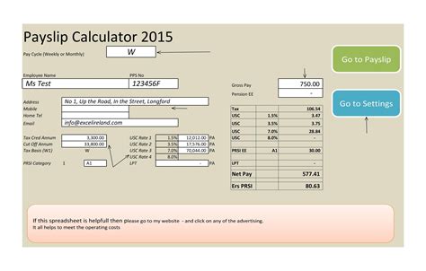 Free Payroll Templates ~ Excel Templates